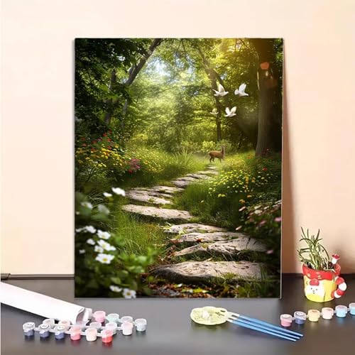 MEOSUEWI Malen Nach Zahlen Erwachsene Blume, Wald Paint by Numbers DIY Set Mit Pinseln und Pigment Hobby Erwachsene Kreativ für Wohnzimmer, Zimmer Deko Asthetik, Geschenke für Frauen 70x95CM PJY6 4-P MEOSUEWI Malen Nach Zahlen Erwachsene Blume, Wald Paint by Numbers DIY Set Mit Pinseln und Pigment Hobby Erwachsene Kreativ für Wohnzimmer, Zimmer Deko Asthetik, Geschenke für Frauen 70x95CM PJY6 4-P von MEOSUEWI