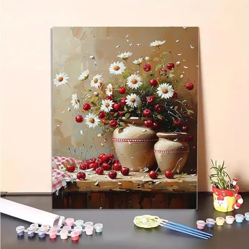 Malen Nach Zahlen Erwachsene Blume, Obst Paint by Numbers DIY Set Mit Pinseln und Pigment Hobby Erwachsene Kreativ für Wohnzimmer, Zimmer Deko Asthetik, Geschenke für Frauen 60 x 80 cm PJY5 Z-F Malen Nach Zahlen Erwachsene Blume, Obst Paint by Numbers DIY Set Mit Pinseln und Pigment Hobby Erwachsene Kreativ für Wohnzimmer, Zimmer Deko Asthetik, Geschenke für Frauen 60 x 80 cm PJY5 Z-F von MEOSUEWI