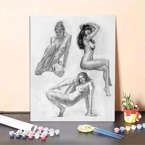 Malen Nach Zahlen Erwachsene Skizzieren, Frau Paint by Numbers DIY Set Mit Pinseln und Pigment Hobby Erwachsene Kreativ für Wohnzimmer, Zimmer Deko Asthetik, Geschenke für Frauen 80x110cm PJY8 J-A Malen Nach Zahlen Erwachsene Skizzieren, Frau Paint by Numbers DIY Set Mit Pinseln und Pigment Hobby Erwachsene Kreativ für Wohnzimmer, Zimmer Deko Asthetik, Geschenke für Frauen 80x110cm PJY8 J-A von MEOSUEWI