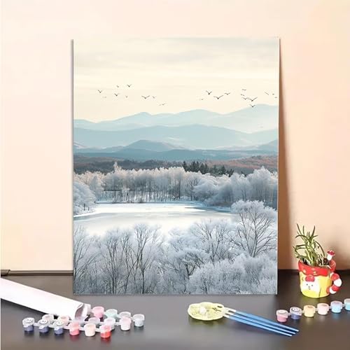 Malen Nach Zahlen Erwachsene Tier, Wolf Paint by Numbers DIY Set Mit Pinseln und Pigment Hobby Erwachsene Kreativ für Wohnzimmer, Zimmer Deko Asthetik, Geschenke für Frauen (80x100cm) PJY7 F-J von MEOSUEWI