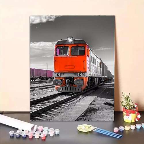 Malen Nach Zahlen Erwachsene Zug, Architektur Paint by Numbers DIY Set Mit Pinseln und Pigment Hobby Erwachsene Kreativ für Wohnzimmer, Zimmer Deko Asthetik, Geschenke für Frauen 50x70cm PJY4 2-A Malen Nach Zahlen Erwachsene Zug, Architektur Paint by Numbers DIY Set Mit Pinseln und Pigment Hobby Erwachsene Kreativ für Wohnzimmer, Zimmer Deko Asthetik, Geschenke für Frauen 50x70cm PJY4 2-A von MEOSUEWI