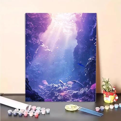 Ozean Malen Nach Zahlen Fisch Malen Nach Zahlen Erwachsene Set Mit Pinseln und Pigment Bastelset Erwachsene DIY Handgemalt Ölgemälde für Deko Schlafzimmer, Geschenke für Frauen 70 x 95 cm PJY6 F-W Ozean Malen Nach Zahlen Fisch Malen Nach Zahlen Erwachsene Set Mit Pinseln und Pigment Bastelset Erwachsene DIY Handgemalt Ölgemälde für Deko Schlafzimmer, Geschenke für Frauen 70 x 95 cm PJY6 F-W von MEOSUEWI