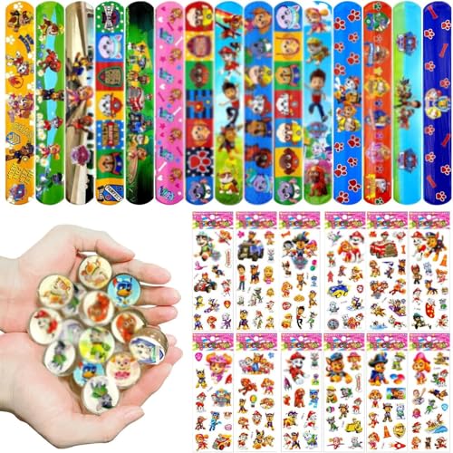 MERAYAS 15 Stück Schnapparmband kinder,12 Blatt Aufkleber Kinder,12 Stück Hüpfbälle für Kinder,Mitgebsel Kindergeburtstag,Kinder Slap Armband,Spielzeug Set,Kindergeburtstag Party Dekoration MERAYAS 15 Stück Schnapparmband kinder,12 Blatt Aufkleber Kinder,12 Stück Hüpfbälle für Kinder,Mitgebsel Kindergeburtstag,Kinder Slap Armband,Spielzeug Set,Kindergeburtstag Party Dekoration von Guoml