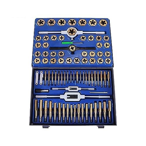 86-teiliges Gewindebohrer-Set, Bohrer-Gewindebohrer-Set, metrisches Handgewinde-Schraubenschlüssel-Werkzeug, Wolframstahl, langlebig, verstellbar, mit Aufbewahrungskoffer,Robuste Konstruktion von MERHOVO