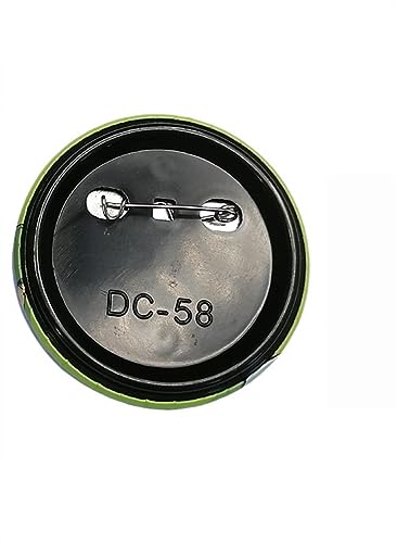 Knopfmacher, 50/100 Knöpfe, Abzeichenmaschine, schwarzer Kunststoffboden, neues Material, Teile, Metallknopf, Stiftrohling, Set, Hersteller DIY, 32 mm, 58 mm(58mm 100sets) von MERHOVO