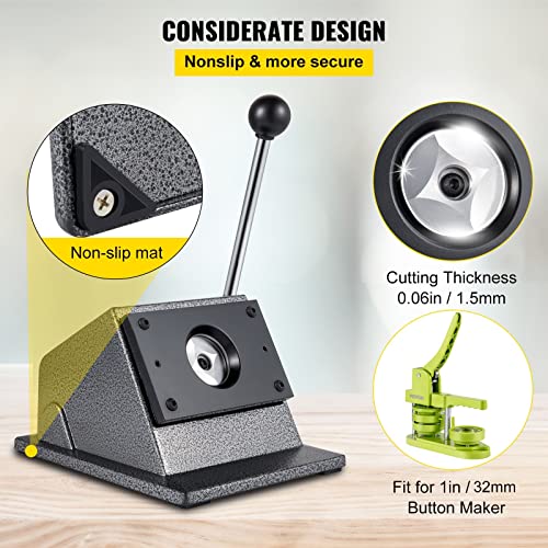 Micro Badge Maker 32 mm, Maschine runder Button Maker aus Gusseisenmaterial, 1,5 mm Schnittstärke Pressmaschine Runder Grafikstanzer, 4,8 kg for Badge & amp;Knopf, 22 x 18,5 x 13,5 cm(Fit Button Size Micro Badge Maker 32 mm, Maschine runder Button Maker aus Gusseisenmaterial, 1,5 mm Schnittstärke Pressmaschine Runder Grafikstanzer, 4,8 kg for Badge & amp;Knopf, 22 x 18,5 x 13,5 cm(Fit Button Size von MERHOVO