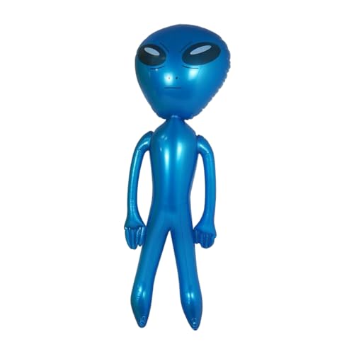 Aufblasbarer Alien, Spielzeug für Erwachsene, Kinder, Zum Aufblasen von Alien Spielzeug, PVC Aufblasbare Puppe, Alien Ballon für Halloween, Bar, Gebur, Blau von MERIGLARE