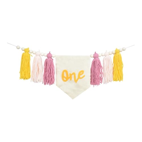 Banner für Kindergeburtstag mit Quasten 200 cm Party Deko, Multi Pink Banner für Kindergeburtstag mit Quasten 200 cm Party Deko, Multi Pink von MERIGLARE