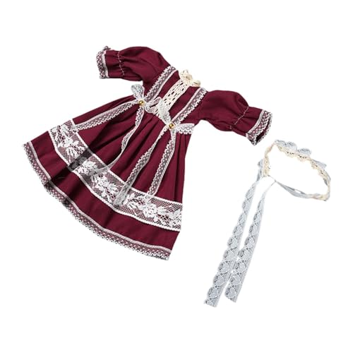 MERIGLARE 1/6 Puppe Prinzessin Kleid Cosplay Kostüm Fantasie Mode Mädchen Kleidung Koordination Fotografie Requisiten Flexibilität Ankleiden, Rot MERIGLARE 1/6 Puppe Prinzessin Kleid Cosplay Kostüm Fantasie Mode Mädchen Kleidung Koordination Fotografie Requisiten Flexibilität Ankleiden, Rot von MERIGLARE