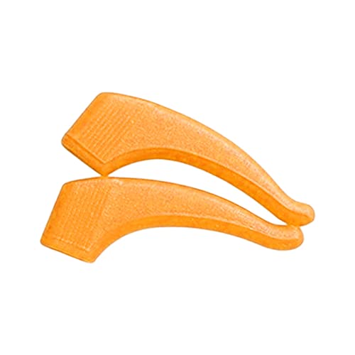 MERIGLARE 2 Stück Brillenbügel Haken Ohrgriffe Brillenhalter Bügelstopper Aus Weichem Gegen Verrutschen Der Brille für Sport Freizeit Und Beruf, ORANGE von MERIGLARE
