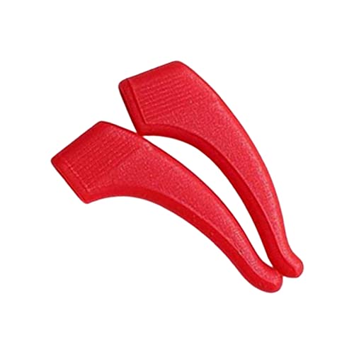 MERIGLARE 2 Stück Brillenbügel Haken Ohrgriffe Brillenhalter Bügelstopper Aus Weichem Gegen Verrutschen Der Brille für Sport Freizeit Und Beruf, rot von MERIGLARE