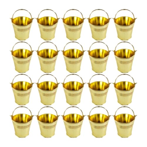 MERIGLARE 20x Eimer für Süßigkeiten Als Geschenkbehälter Zur Feier, Gold von MERIGLARE