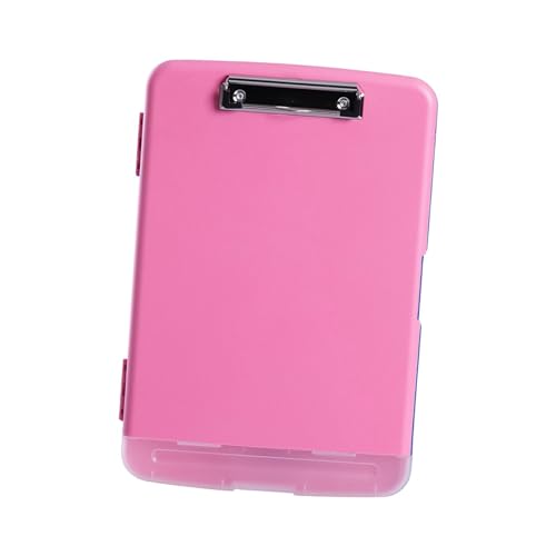 MERIGLARE Flaches Klemmbrett mit Aufbewahrung, Stillklemmbrett, Klemmbrett Organizer Im A4 Format, ROSA von MERIGLARE