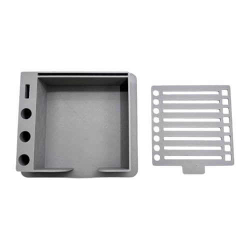 MERIGLARE Haftnotiz Schablone, Haftnotizhalter, Universell mit Vorlage, Stabiler Stickerblock Spender für Bürobedarf, Klassenzimmer, Grau MERIGLARE Haftnotiz Schablone, Haftnotizhalter, Universell mit Vorlage, Stabiler Stickerblock Spender für Bürobedarf, Klassenzimmer, Grau von MERIGLARE
