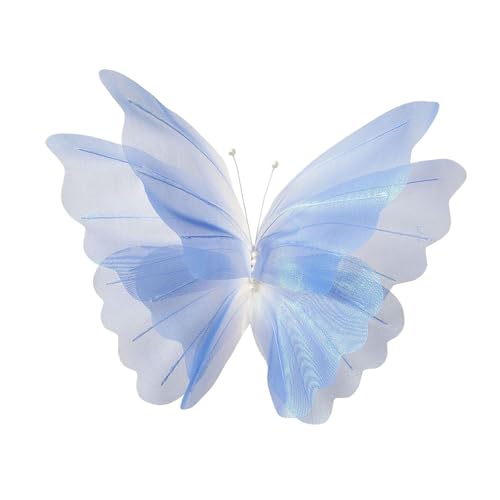 MERIGLARE Künstlicher Schmetterling Große Tüll Dekoration Riesige Blume Als Kulisse Aus Leichtem Netzstoff für Hochzeiten Geburtstage Und Gartenfeste, Blau MERIGLARE Künstlicher Schmetterling Große Tüll Dekoration Riesige Blume Als Kulisse Aus Leichtem Netzstoff für Hochzeiten Geburtstage Und Gartenfeste, Blau von MERIGLARE