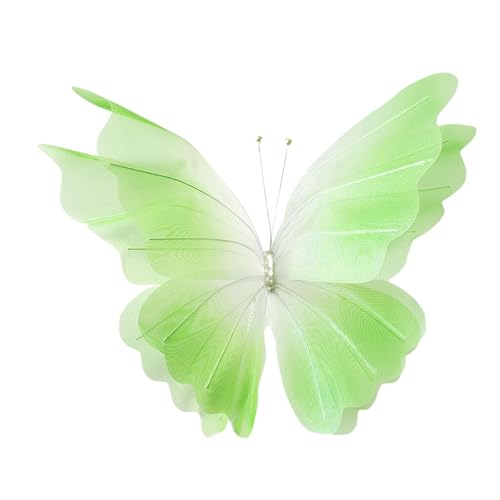 MERIGLARE Künstlicher Schmetterling Große Tüll Dekoration Riesige Blume Als Kulisse Aus Leichtem Netzstoff für Hochzeiten Geburtstage Und Gartenfeste, GrÜn von MERIGLARE