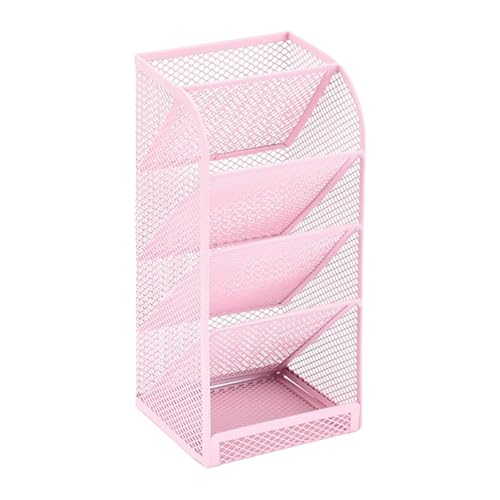MERIGLARE Mesh Stifthalter Desk Organisatoren und Zubehör schräg metallstabiler Desktop Stationary Organizer Lagers Rack für die Schule, Rosa MERIGLARE Mesh Stifthalter Desk Organisatoren und Zubehör schräg metallstabiler Desktop Stationary Organizer Lagers Rack für die Schule, Rosa von MERIGLARE