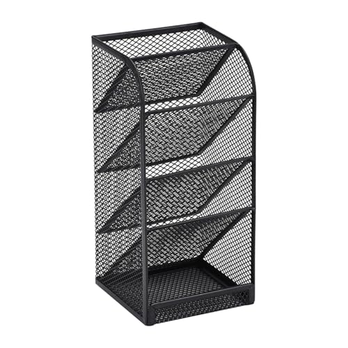 MERIGLARE Mesh Stifthalter Desk Organisatoren und Zubehör schräg metallstabiler Desktop Stationary Organizer Lagers Rack für die Schule, Schwarz MERIGLARE Mesh Stifthalter Desk Organisatoren und Zubehör schräg metallstabiler Desktop Stationary Organizer Lagers Rack für die Schule, Schwarz von MERIGLARE
