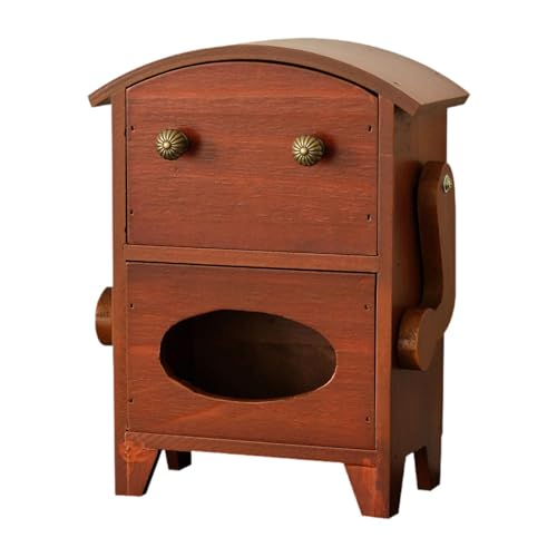 MERIGLARE Mini Aufbewahrungsschrank, Schmuckschatulle, Dekorativer Schreibtisch Organizer Aus Holz in Roboterform für Schminktisch, Kommode, Schlafzimmer, Wohnh, Braun MERIGLARE Mini Aufbewahrungsschrank, Schmuckschatulle, Dekorativer Schreibtisch Organizer Aus Holz in Roboterform für Schminktisch, Kommode, Schlafzimmer, Wohnh, Braun von MERIGLARE