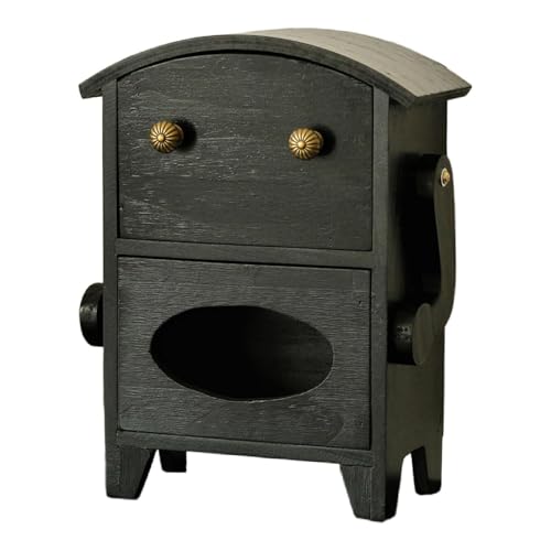 MERIGLARE Mini Aufbewahrungsschrank, Schmuckschatulle, Dekorativer Schreibtisch Organizer Aus Holz in Roboterform für Schminktisch, Kommode, Schlafzimmer, Wohnh, Schwarz MERIGLARE Mini Aufbewahrungsschrank, Schmuckschatulle, Dekorativer Schreibtisch Organizer Aus Holz in Roboterform für Schminktisch, Kommode, Schlafzimmer, Wohnh, Schwarz von MERIGLARE