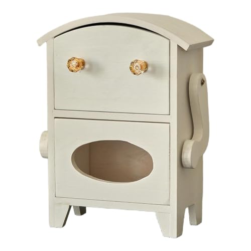 MERIGLARE Mini Aufbewahrungsschrank, Schmuckschatulle, Dekorativer Schreibtisch Organizer Aus Holz in Roboterform für Schminktisch, Kommode, Schlafzimmer, Wohnh, Weiß MERIGLARE Mini Aufbewahrungsschrank, Schmuckschatulle, Dekorativer Schreibtisch Organizer Aus Holz in Roboterform für Schminktisch, Kommode, Schlafzimmer, Wohnh, Weiß von MERIGLARE