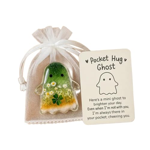 MERIGLARE Pocket Comfort Specter mit Ermutigungskarte Kompaktes Süßes Aufmerksames Geschenk Leicht zu Tragender Mini Charm Halloween Pocket Hug, GrÜn von MERIGLARE