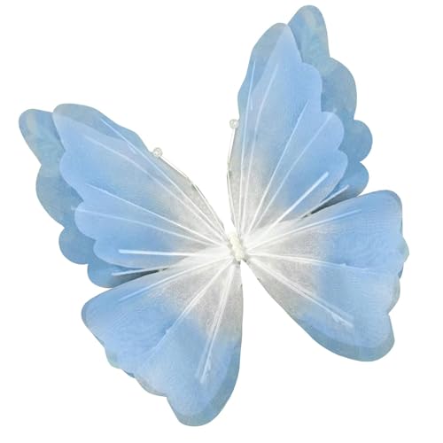 MERIGLARE Schmetterling Dekoration Großer Wandbehang Riesiger Falter Als Hochzeitsdeko Und Partyartikel Aus Leichtem Netzstoff Gefertigt für Wohnzimmer Schlafzi, Hellblauer Farbverlauf MERIGLARE Schmetterling Dekoration Großer Wandbehang Riesiger Falter Als Hochzeitsdeko Und Partyartikel Aus Leichtem Netzstoff Gefertigt für Wohnzimmer Schlafzi, Hellblauer Farbverlauf von MERIGLARE