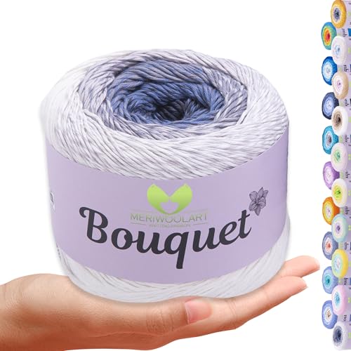 MeriWoolArt Bouquet Baumwollgarn – 100% Baumwolle garn – Häkelgarn & Strickgarn mehrfarbig – 250g, 500m – Ideal für Tücher, Babydecken, Amigurumi, Sommerkleidung & Wohnaccessoires 701 MeriWoolArt Bouquet Baumwollgarn – 100% Baumwolle garn – Häkelgarn & Strickgarn mehrfarbig – 250g, 500m – Ideal für Tücher, Babydecken, Amigurumi, Sommerkleidung & Wohnaccessoires 701 von MERIWOOLART