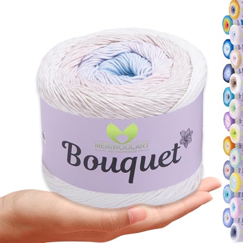 MeriWoolArt Bouquet Baumwollgarn – 100% Baumwolle garn – Häkelgarn & Strickgarn mehrfarbig – 250g, 500m – Ideal für Tücher, Babydecken, Amigurumi, Sommerkleidung & Wohnaccessoires 709 MeriWoolArt Bouquet Baumwollgarn – 100% Baumwolle garn – Häkelgarn & Strickgarn mehrfarbig – 250g, 500m – Ideal für Tücher, Babydecken, Amigurumi, Sommerkleidung & Wohnaccessoires 709 von MERIWOOLART