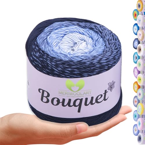 MeriWoolArt Bouquet Baumwollgarn – 100% Baumwolle garn – Häkelgarn & Strickgarn mehrfarbig – 250g, 500m – Ideal für Tücher, Babydecken, Amigurumi, Sommerkleidung & Wohnaccessoires 717 MeriWoolArt Bouquet Baumwollgarn – 100% Baumwolle garn – Häkelgarn & Strickgarn mehrfarbig – 250g, 500m – Ideal für Tücher, Babydecken, Amigurumi, Sommerkleidung & Wohnaccessoires 717 von MERIWOOLART