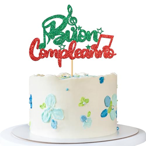 Buon Compleanno Tortenaufsatz – italienisches Themen-Geburtstagstortenzubehör – Happy Birthday Party Dekorationen – Rot Grün Glitzer Buon Compleanno Tortenaufsatz – italienisches Themen-Geburtstagstortenzubehör – Happy Birthday Party Dekorationen – Rot Grün Glitzer von MERRSHIN