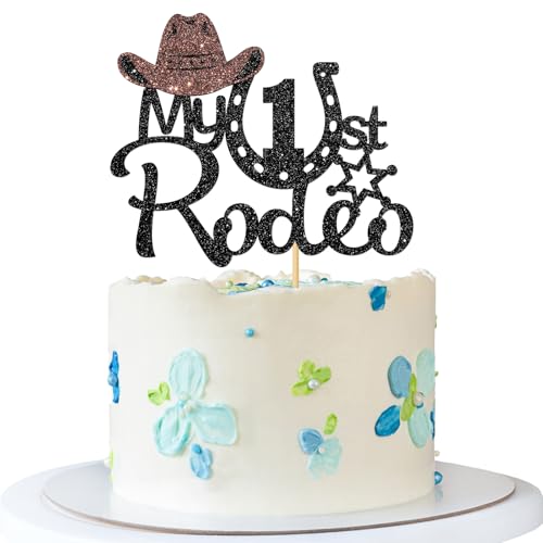 My 1st Rodeo Tortenaufsatz – mexikanisches Thema 1. Geburtstag – Cowboy-Geburtstagsparty – Babyparty-Dekorationen – schwarzer Glitzer My 1st Rodeo Tortenaufsatz – mexikanisches Thema 1. Geburtstag – Cowboy-Geburtstagsparty – Babyparty-Dekorationen – schwarzer Glitzer von MERRSHIN