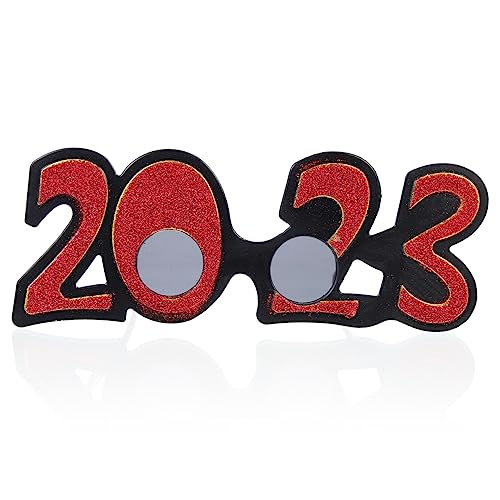 MERRYHAPY 1 Paar 2023 Digitale Brille Sonnenbrille 2023 Neujahrsparty Brillengestell Weihnachtsfeier Brille Grad Brille 2022 Leuchtende Zahlen Abschlussbrille Leistungsrequisiten Stk Foto von MERRYHAPY