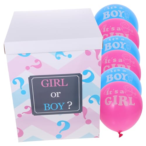 MERRYHAPY Babyparty Junge 1 Set Gender Reveal Box Mit 6 Luftballons Pink Und Dekoration Für Shower Und Geschlechterenthüllung Party Zubehör Für Jungen Und Ädchen Babyparty Gender Reveal MERRYHAPY Babyparty Junge 1 Set Gender Reveal Box Mit 6 Luftballons Pink Und Dekoration Für Shower Und Geschlechterenthüllung Party Zubehör Für Jungen Und Ädchen Babyparty Gender Reveal von MERRYHAPY