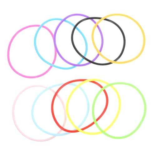 MERRYHAPY 10 Stück Buntes Silikonarmbänder Elastische Leichte Armbänder Verschiedenen Farben für Outdoor Aktivitäten zum Basteln von MERRYHAPY