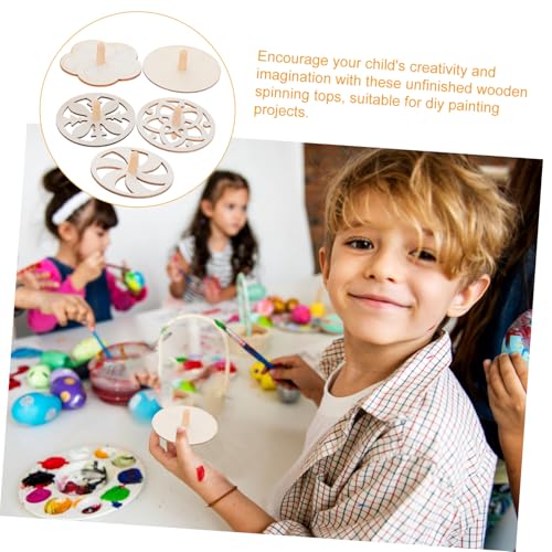 MERRYHAPY 10 Stück Teiliges Holzkreisel bastelset für DIY Malspaß Naturbelassene Unbemalte in Fünf Formen Kreatives für Jungen und Mädchen Fördert Fantasie und Künstlerisches Gestalten MERRYHAPY 10 Stück Teiliges Holzkreisel bastelset für DIY Malspaß Naturbelassene Unbemalte in Fünf Formen Kreatives für Jungen und Mädchen Fördert Fantasie und Künstlerisches Gestalten von MERRYHAPY