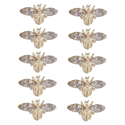 MERRYHAPY 10 Stück Teiliges Legierung Bienen Nagel Charms Nagelschmuck Retro Nail Art Schmuck für Maniküre und DIY Nageldekoration MERRYHAPY 10 Stück Teiliges Legierung Bienen Nagel Charms Nagelschmuck Retro Nail Art Schmuck für Maniküre und DIY Nageldekoration von MERRYHAPY