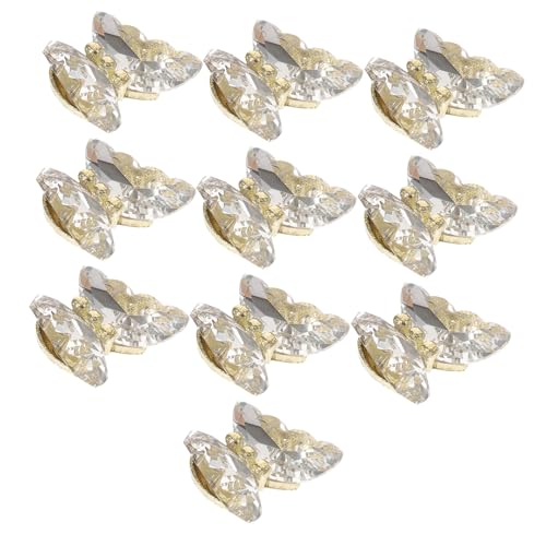 MERRYHAPY 10 Stück Teiliges Schmetterling Nagel Schmuck Glitzer Strass Nail Charms Vielseitige Fingernagel Deko für DIY Nagelkunst Funkelndes Nagelzubehör Geeignet für Natürliche und MERRYHAPY 10 Stück Teiliges Schmetterling Nagel Schmuck Glitzer Strass Nail Charms Vielseitige Fingernagel Deko für DIY Nagelkunst Funkelndes Nagelzubehör Geeignet für Natürliche und von MERRYHAPY