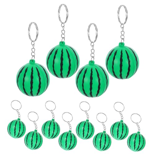 MERRYHAPY 12 Stück Realistische Wassermelonen Schlüsselanhänger aus PU Schaum Weiche Frucht Anhänger für Schlüssel Taschen Geburtstagsfeiern Shower Valentinstag und Weihnachtsdekorationen von MERRYHAPY