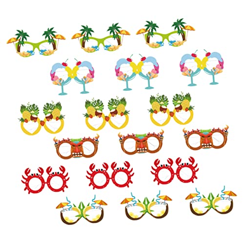 MERRYHAPY 18 Stück Papier Partybrille Strand Foto Requisiten Strandbrille Neuartige Brille Lustige Brille Für Kinder Sommerbrille Partybrille Für Kinder Fotoautomaten Requisiten von MERRYHAPY