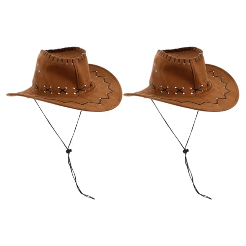 MERRYHAPY 2 Stück Cowboyhut Verstellbarer Fedora Hut mit Breiter Krempe für Jungen und Mädchen für Halloween und Kostümpartys UV Schutz und Süß MERRYHAPY 2 Stück Cowboyhut Verstellbarer Fedora Hut mit Breiter Krempe für Jungen und Mädchen für Halloween und Kostümpartys UV Schutz und Süß von MERRYHAPY