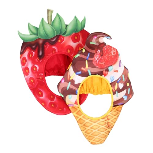 MERRYHAPY 2 Stück Plüsch Erdbeer Eiscreme-hüte Lustige Weiche Kostüm-hauben für Erwachsene Party Halloween-accessoire zum Verkleiden Cosplay und Fotospaß MERRYHAPY 2 Stück Plüsch Erdbeer Eiscreme-hüte Lustige Weiche Kostüm-hauben für Erwachsene Party Halloween-accessoire zum Verkleiden Cosplay und Fotospaß von MERRYHAPY