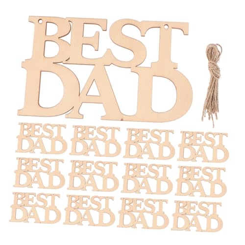 MERRYHAPY 20 Stück Design Künstlerische M Ausschnitte Home Hohlholzanhänger Für Tagesdekoration Scheiben Hängendes Ornament Mit Out Dad'S Father'S Wanddekor Themenhandwerk von MERRYHAPY