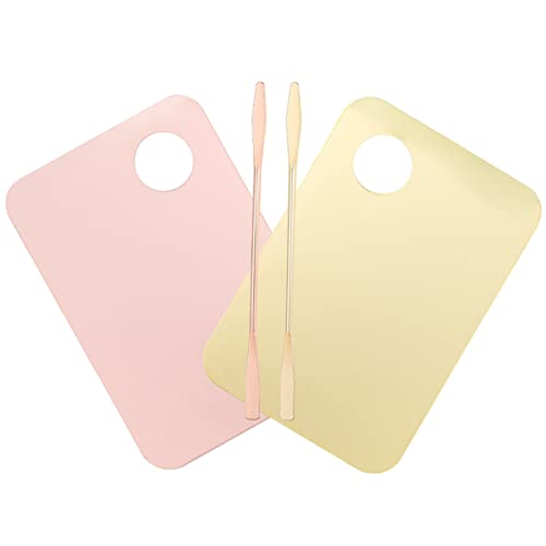 MERRYHAPY 2Satz Acryl Make Up Mischpalette mit Spatel Kosmetische Mischplatte für Foundation Pigmente und Lipgloss Einfach zu Reinigen Verwenden MERRYHAPY 2Satz Acryl Make Up Mischpalette mit Spatel Kosmetische Mischplatte für Foundation Pigmente und Lipgloss Einfach zu Reinigen Verwenden von MERRYHAPY