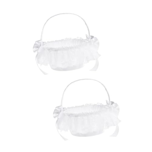 MERRYHAPY 2St Korb für die Hochzeitszeremonie wedding decoration Blumenstreukorb Körbchen für Blumenmädchen Blumenkorb Blumenkörbe für die Hochzeit Hochzeitskörbe Korb für die Braut Weiß MERRYHAPY 2St Korb für die Hochzeitszeremonie wedding decoration Blumenstreukorb Körbchen für Blumenmädchen Blumenkorb Blumenkörbe für die Hochzeit Hochzeitskörbe Korb für die Braut Weiß von MERRYHAPY