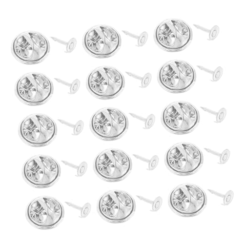MERRYHAPY 30 Sätze Metall Broschenrückseiten mit Schmetterlingsverschluss für DIY Bastelprojekte Anstecknadeln und Schmuckherstellung Sichere Verschlüsse für Broschen und Accessoires von MERRYHAPY