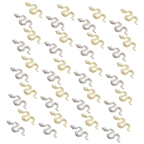 MERRYHAPY 40Stücke Schlangen Nagel Charms Nail Art Dekorative Ornamente für Kreative Maniküre für DIY Nageldesign und an und Familie von MERRYHAPY