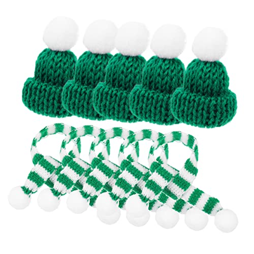 MERRYHAPY 5 Sets Weihnachten Mini -hüte Schals Requisiten Weinflaschenabdeckungen Wein Miniaturdekorationen MERRYHAPY 5 Sets Weihnachten Mini -hüte Schals Requisiten Weinflaschenabdeckungen Wein Miniaturdekorationen von MERRYHAPY
