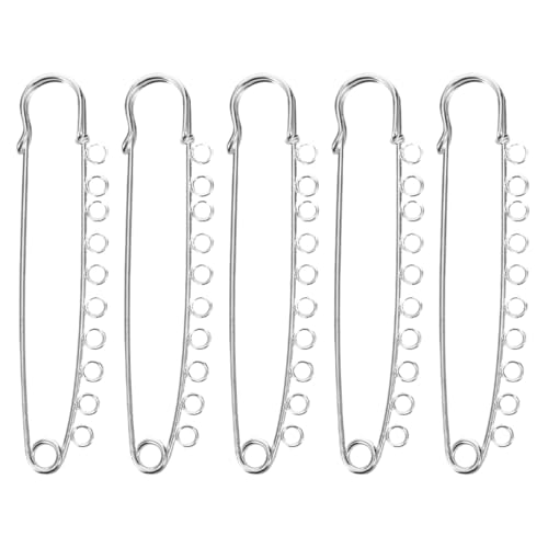 MERRYHAPY Brosche Aus Edelstahl 5 Stück Silberfarben Robuste Metallklammern Für Kleidung Quilten Schmuck Büro Und Zuhause von MERRYHAPY