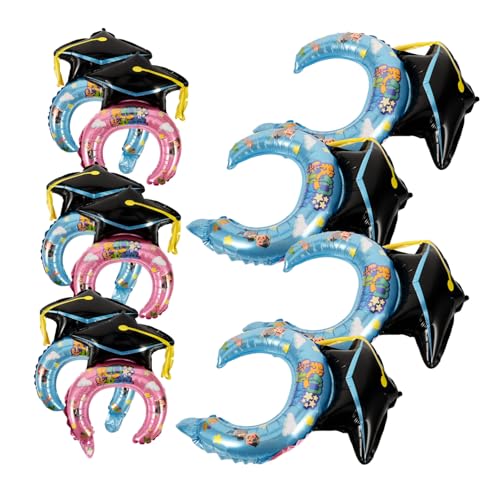 MERRYHAPY 50 Stück Stirnband für die Abschlusssaison Haarbänder für Junggesellenabschiede Abschlussballon-Stirnband Haarband das Geschenk Haargummi Stirnbänder Partyzubehör Luftballons von MERRYHAPY
